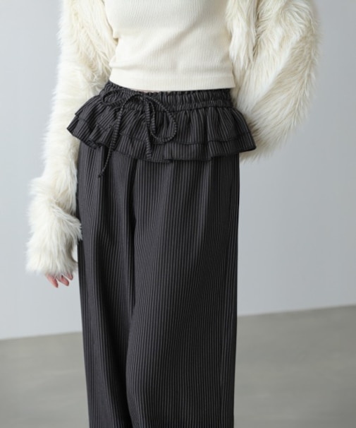 【Bab】ストライプヘリンボーンパンツ