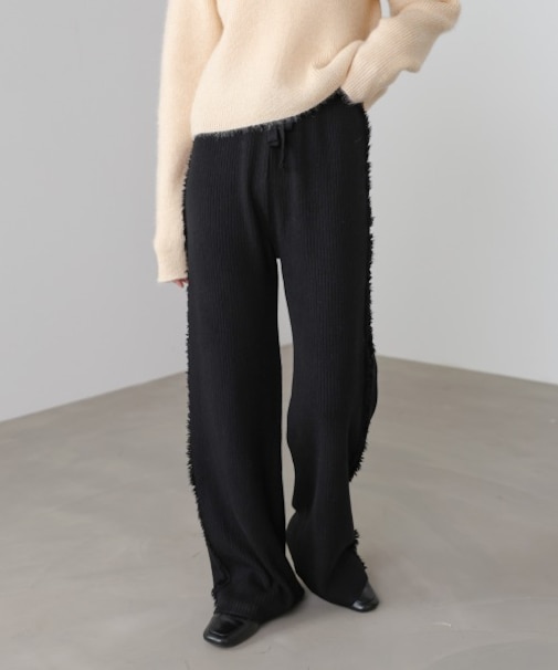 【Bab】サイドフリンジニットパンツ