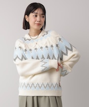 ノルディック柄ニット