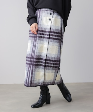 ウール調ストレッチタイトスカート