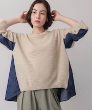 デニムコンビAラインニットPO