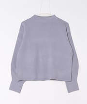 袖バルーンジャガードニットプルオーバー