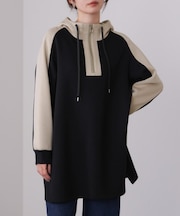 シルキーダンボールバイカラーチュニック［12/24発送予定］