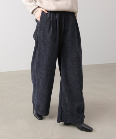 ストレッチベロアライクタックパンツ