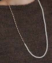 パール＊メタルロングネックレス