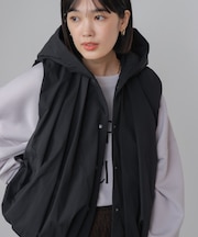 裾バルーンダウンベスト