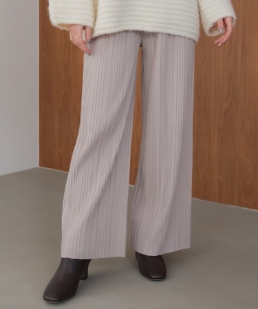 起毛プリーツパンツ
