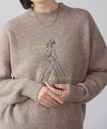 レディーモチーフニットプルオーバー