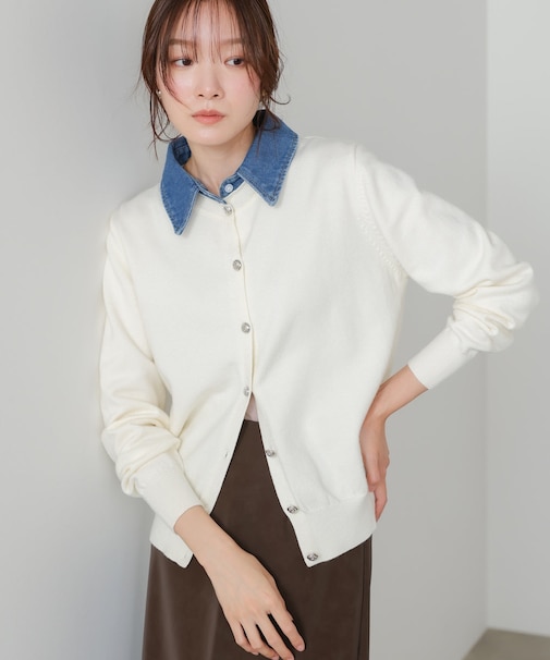 衿テ゛ニムト゛ッキンク゛ニットカーテ゛ィカ゛ン