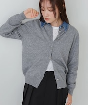 衿テ゛ニムト゛ッキンク゛ニットカーテ゛ィカ゛ン