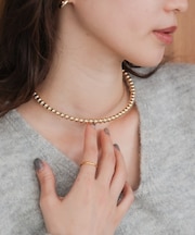 ワイヤーボールネックレス