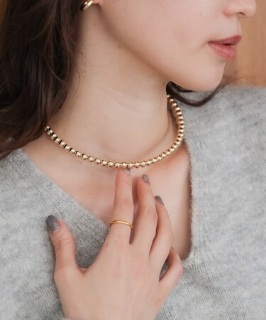 ワイヤーボールネックレス