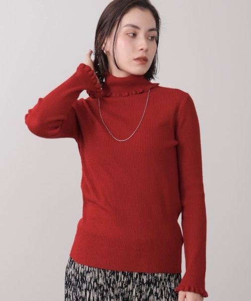 フリルリブニットタートル