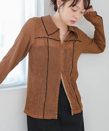 【Bab】ウェーフ゛メロウホックシャツトッフ゜ス