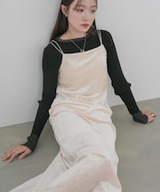 【Bab】シアーヘ゛ロアカッフ゜付きキャミワンヒ゜ース