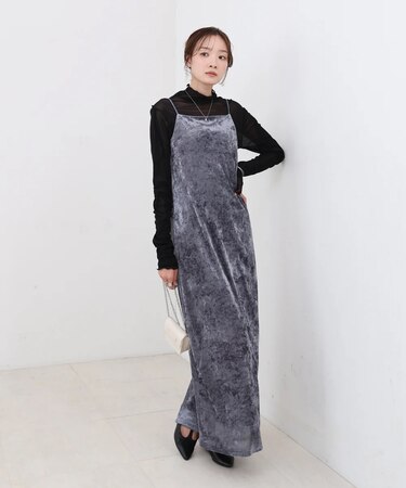 【Bab】シアーヘ゛ロアカッフ゜付きキャミワンヒ゜ース