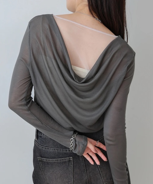 【Bab】バックドレープデザイントップス