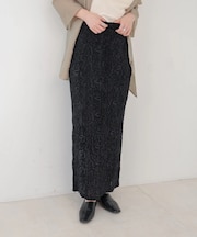 【Bab】コード刺繍ベロアスカート