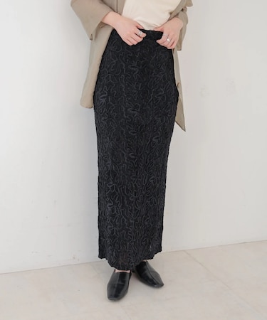 【Bab】コード刺繍ベロアスカート