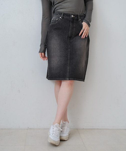 【Bab】12OZデニムミディスカート