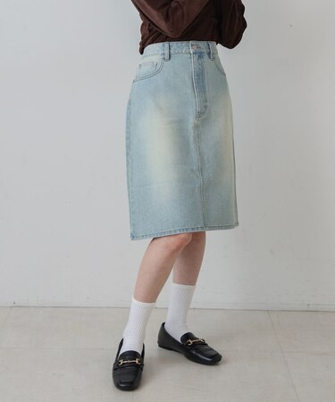 【Bab】12OZデニムミディスカート