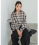 【Bab】チェックバックギャザーシャツ