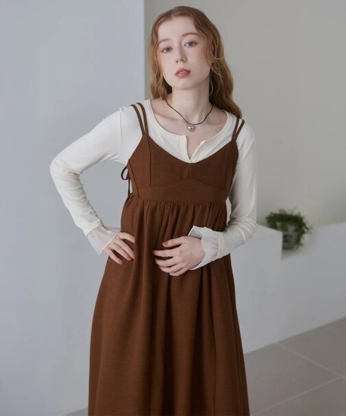 【Bab】ヒ゛スチェライクフレアキャミワンヒ゜ース