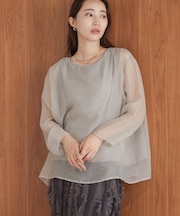 【Bab】シアーレイヤードカットソートップス