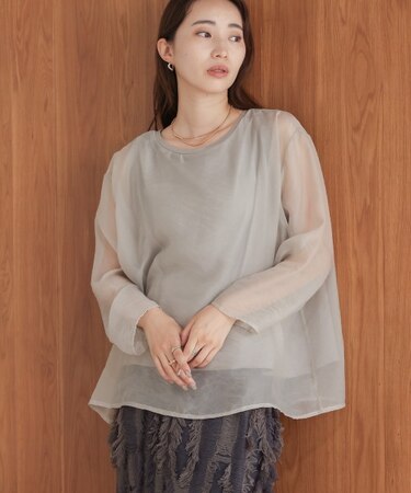 【Bab】シアーレイヤードカットソートップス