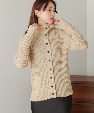 【Bab】2WAYネックネップニットトップス