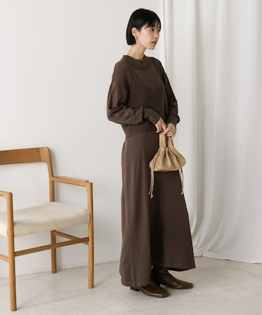 キャミニットワンピースセット