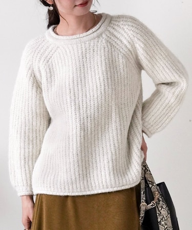 シャキ゛ー畦編みニット