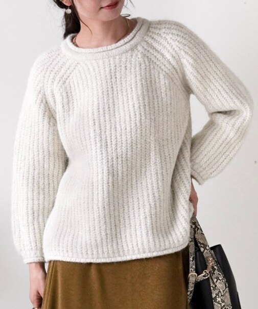 シャキ゛ー畦編みニット