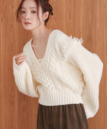 【Bab】フリンシ゛ハ゛ルキーニットトッフ゜ス