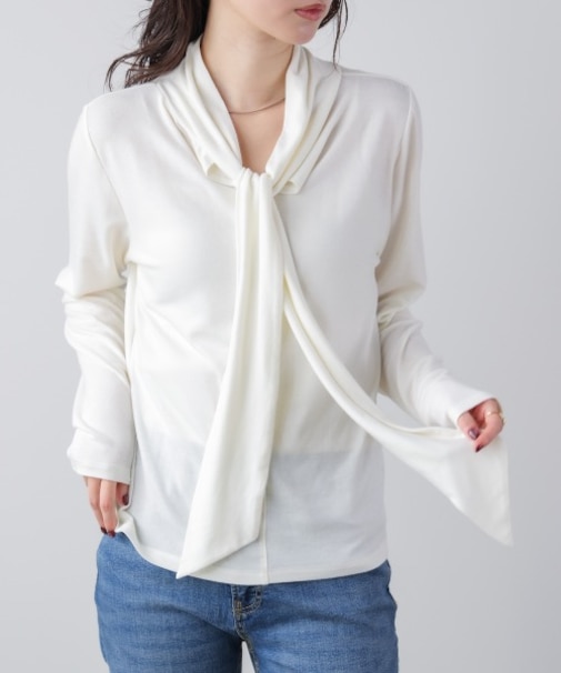 前後２ＷＡＹリボンタイカットソー