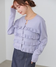 【Bab】ティアードフリルニットカーデ&2WAYビスチェアンサンブル