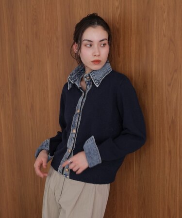 デニムニットドッキングジャケット