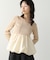 【Bab】リボンネックペプラムバルーンニットトップス