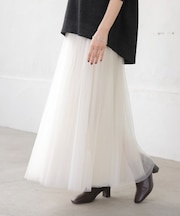 チュールフレアスカート