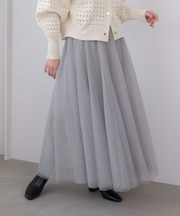 チュールフレアスカート