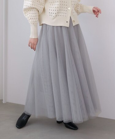 チュールフレアスカート