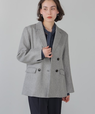 ヘリンボンツィードジャケット