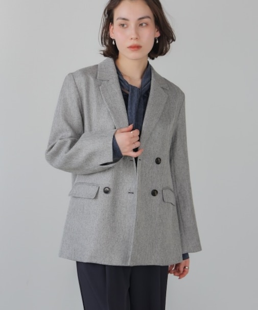 ヘリンボンツィードジャケット