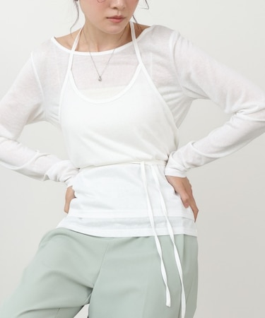 【Bab】ホルターレイヤードカットソー