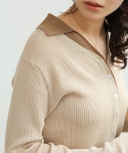 【Bab】レイヤードライクニットカーディガン