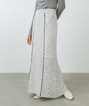 【Bab】【セットアップ対応可能】【選べるサイズ展開】MIX編みラインニットスカート
