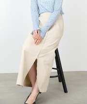 【Bab】【選べるサイズ展開】フロントＷジップタイトスカート