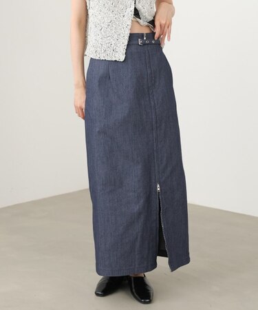 【Bab】【選べるサイズ展開】フロントＷジップタイトスカート