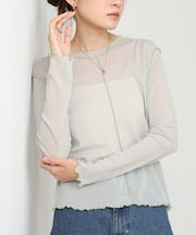 【Bab】シアーメロートップス