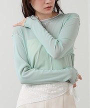 【Bab】シアーメロートップス